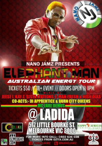 elephant man australian energy tour